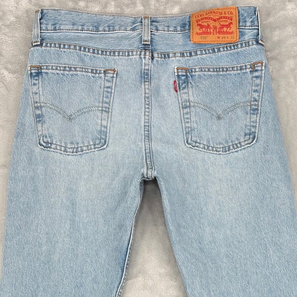 Levi's‎ Jeans Men 29x32 (Fit 29x30) Light Blue 510 Skinny Fit Skater Minimalist